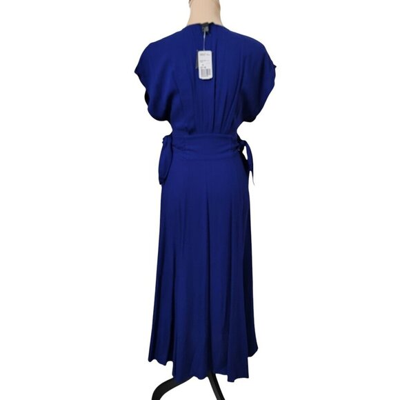 Forever 21 Size XS Indigo Blue Button Front Midi Dress, NEW with Tag - Picture 7 of 16